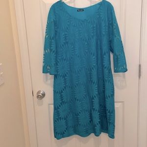 Size Xl dress, blue lace